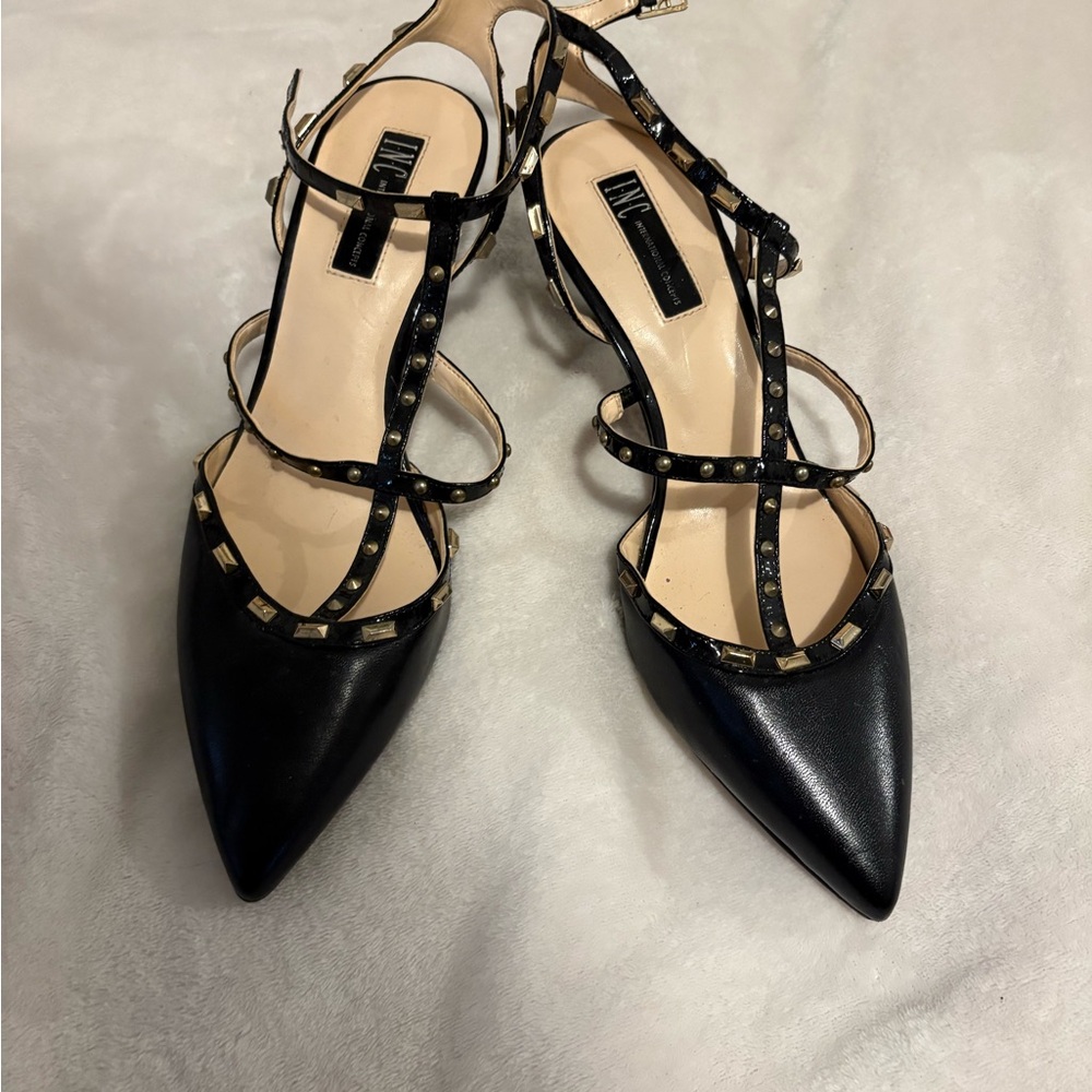 Black Studded Women's Shoes
